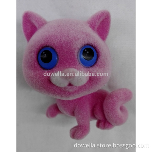 Collection cute flocked mini cat figure